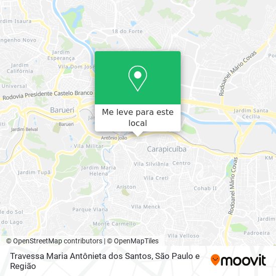 Travessa Maria Antônieta dos Santos mapa