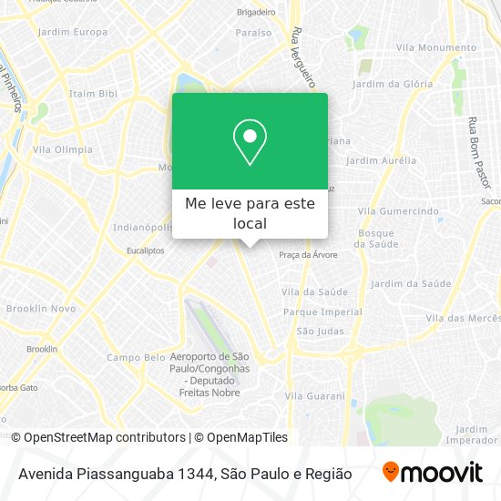 Avenida Piassanguaba 1344 mapa