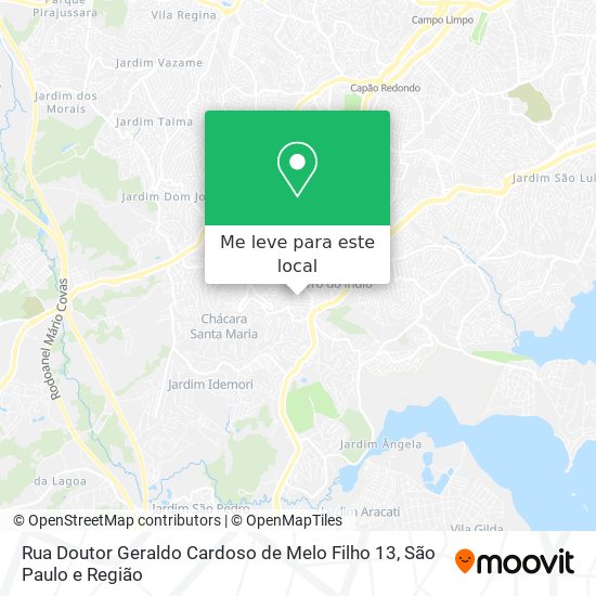 Rua Doutor Geraldo Cardoso de Melo Filho 13 mapa