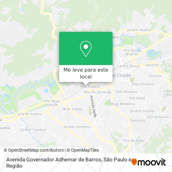Avenida Governador Adhemar de Barros mapa