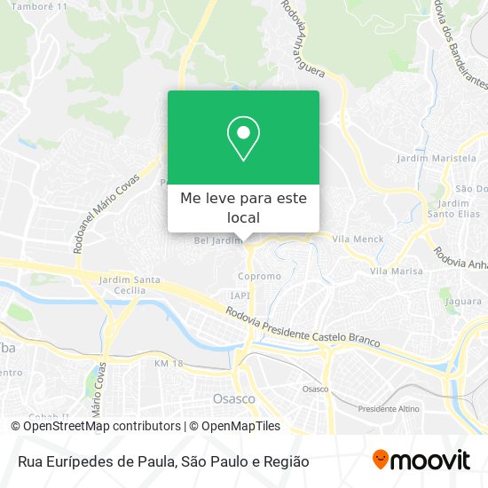 Rua Eurípedes de Paula mapa