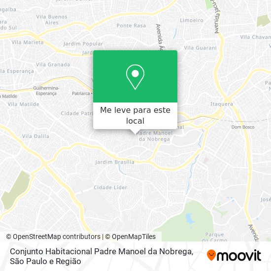 Conjunto Habitacional Padre Manoel da Nobrega mapa