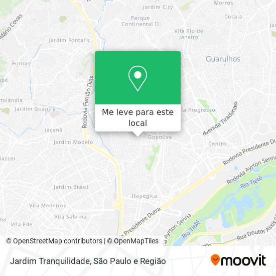 Jardim Tranquilidade mapa