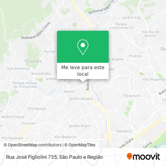 Rua José Figliolini 735 mapa