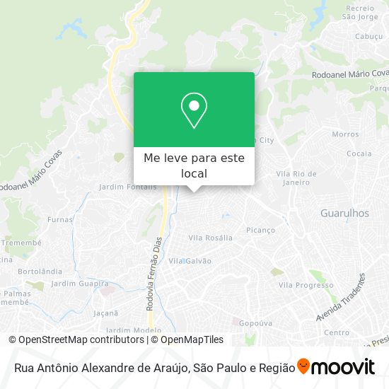 Rua Antônio Alexandre de Araújo mapa