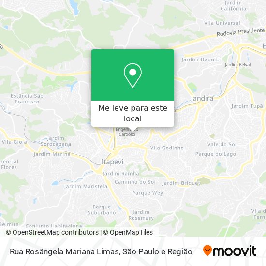 Rua Rosângela Mariana Limas mapa