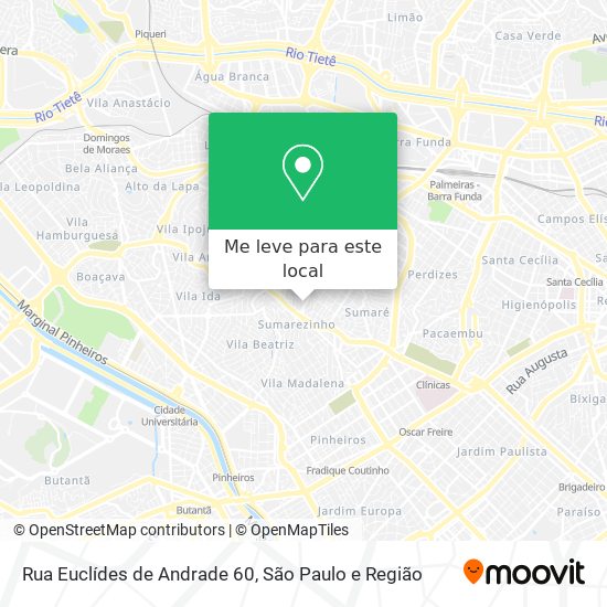 Rua Euclídes de Andrade 60 mapa