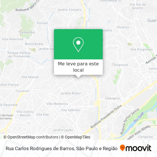 Rua Carlos Rodrigues de Barros mapa