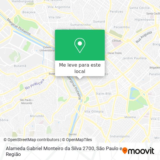 Alameda Gabriel Monteiro da Silva 2700 mapa