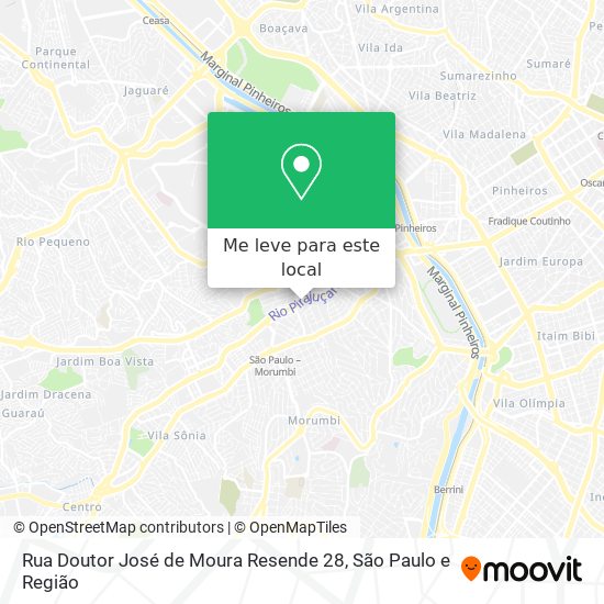 Rua Doutor José de Moura Resende 28 mapa