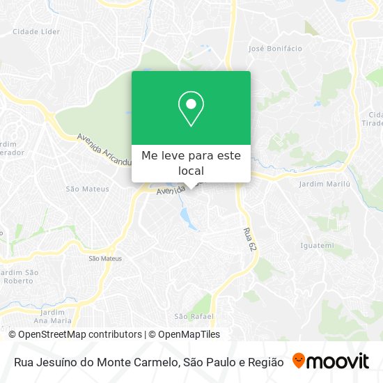 Rua Jesuíno do Monte Carmelo mapa