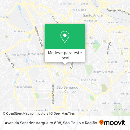 Avenida Senador Vergueiro 608 mapa