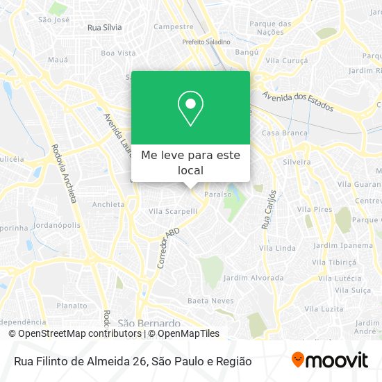 Rua Filinto de Almeida 26 mapa