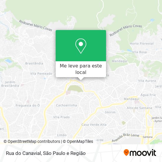Rua do Canavial mapa