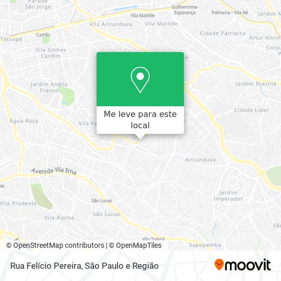 Rua Felício Pereira mapa