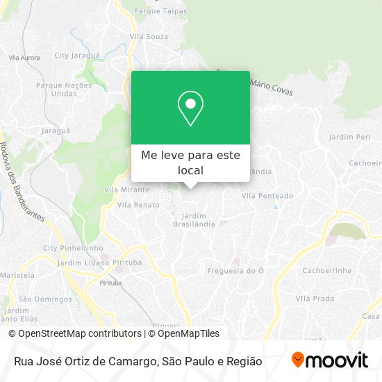 Rua José Ortiz de Camargo mapa
