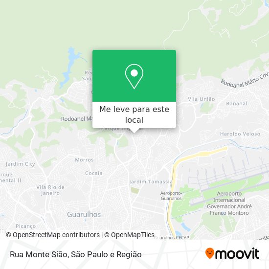 Rua Monte Sião mapa