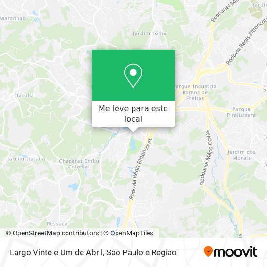 Largo Vinte e Um de Abril mapa