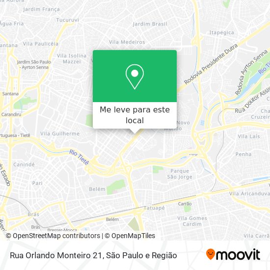 Rua Orlando Monteiro 21 mapa