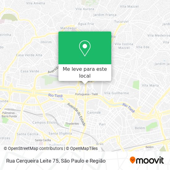 Rua Cerqueira Leite 75 mapa