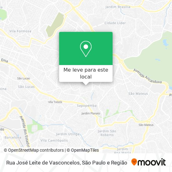 Rua José Leite de Vasconcelos mapa