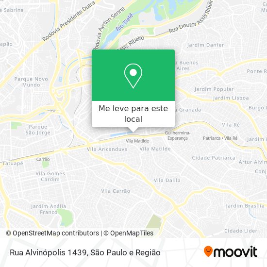 Rua Alvinópolis 1439 mapa