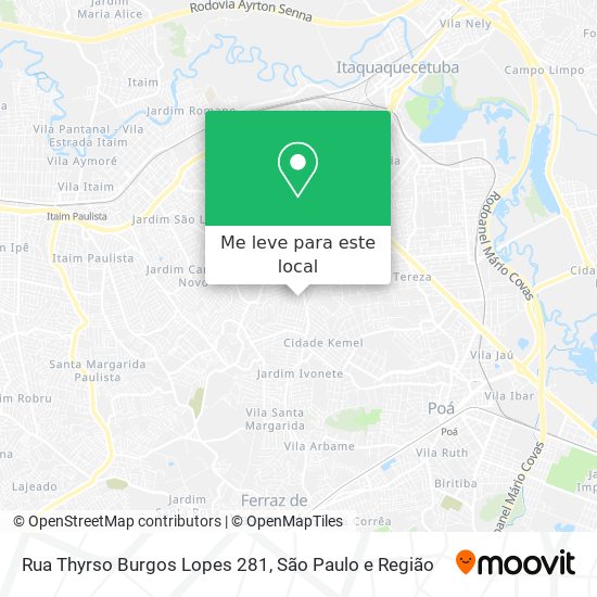 Rua Thyrso Burgos Lopes 281 mapa