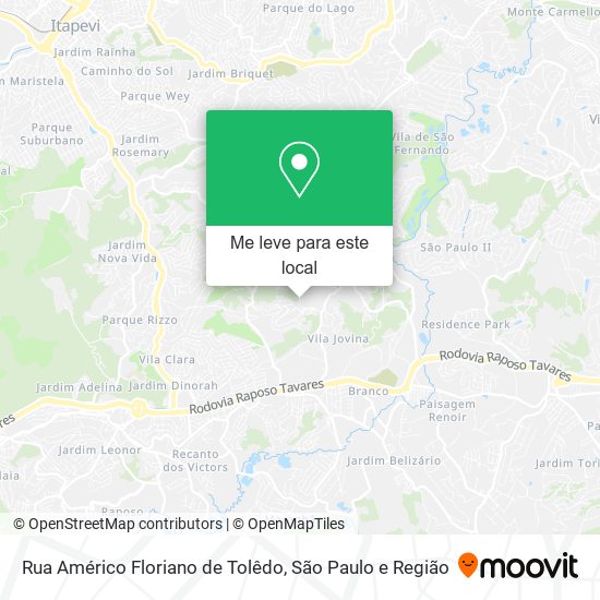 Rua Américo Floriano de Tolêdo mapa