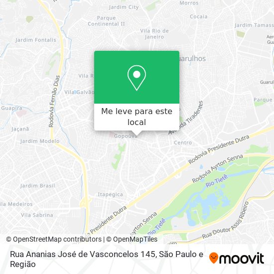 Rua Ananias José de Vasconcelos 145 mapa
