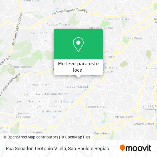 Rua Senador Teotonio Vilela mapa