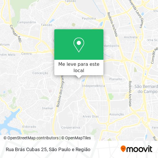 Rua Brás Cubas 25 mapa