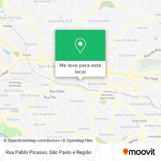 Rua Pablo Picasso mapa