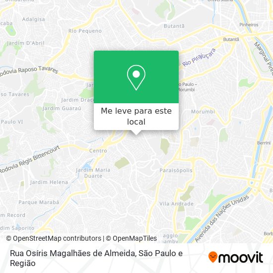 Rua Osíris Magalhães de Almeida mapa