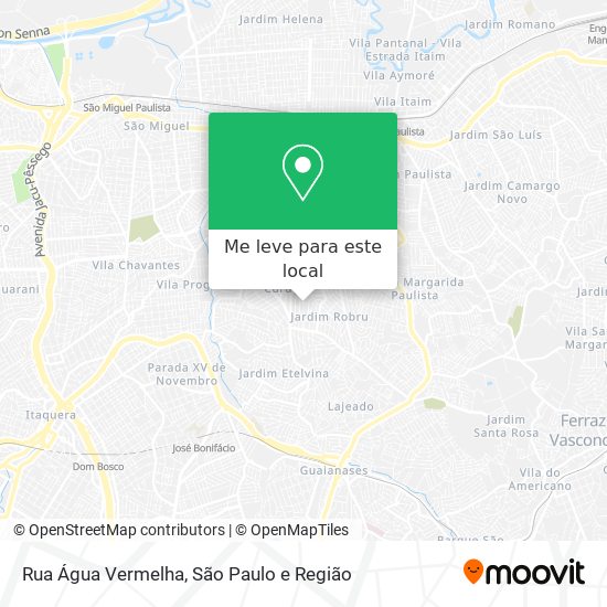 Rua Água Vermelha mapa
