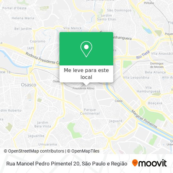 Rua Manoel Pedro Pímentel 20 mapa