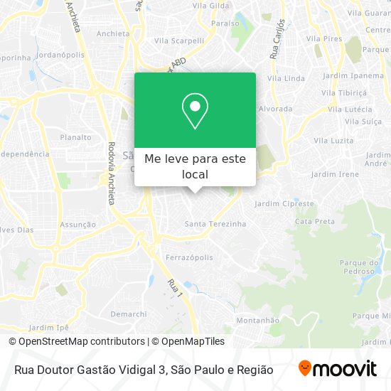 Rua Doutor Gastão Vidigal 3 mapa