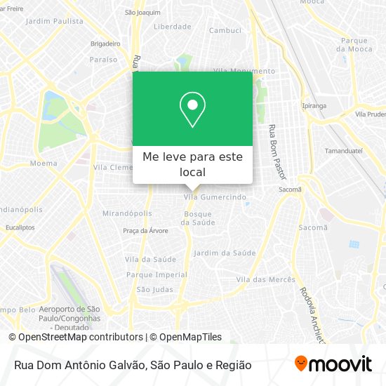 Rua Dom Antônio Galvão mapa