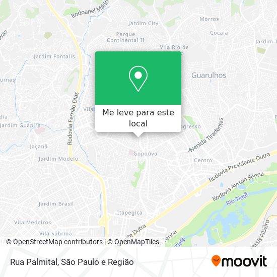 Rua Palmital mapa