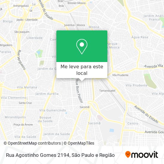 Rua Agostinho Gomes 2194 mapa