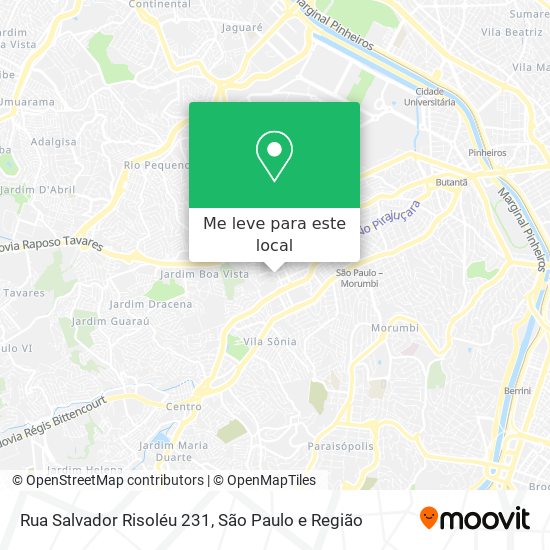 Rua Salvador Risoléu 231 mapa