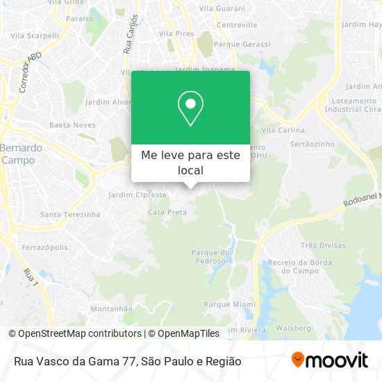 Rua Vasco da Gama 77 mapa