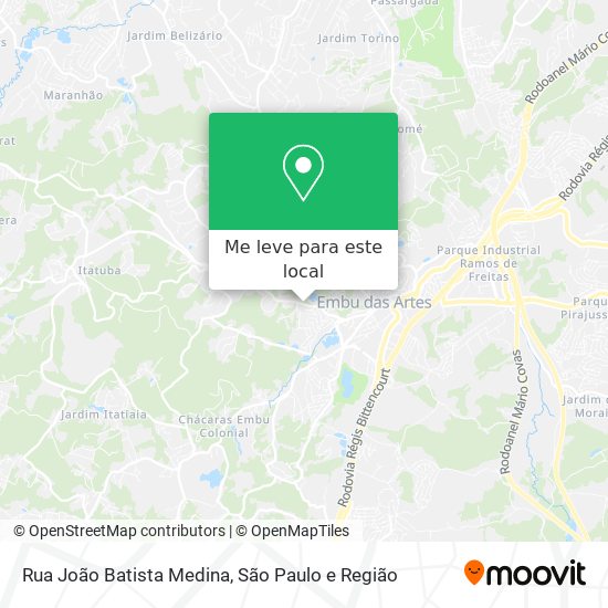 Rua João Batista Medina mapa