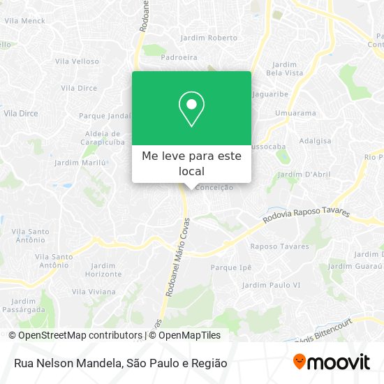 Rua Nelson Mandela mapa