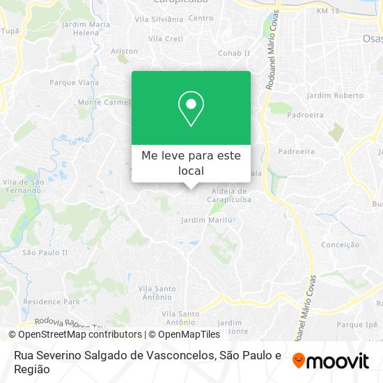 Rua Severino Salgado de Vasconcelos mapa