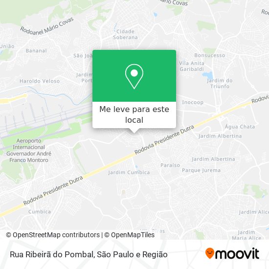 Rua Ribeirã do Pombal mapa