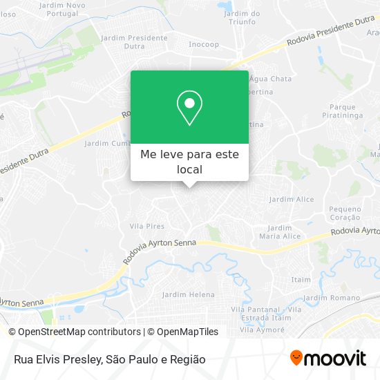 Rua Elvis Presley mapa