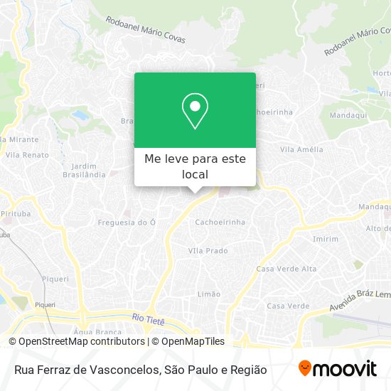 Rua Ferraz de Vasconcelos mapa