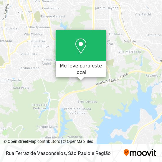 Rua Ferraz de Vasconcelos mapa