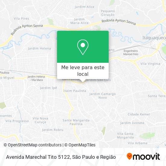 Avenida Marechal Tito 5122 mapa