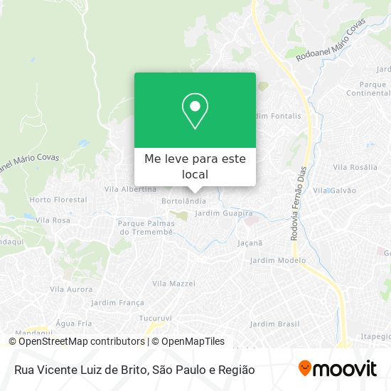 Rua Vicente Luiz de Brito mapa